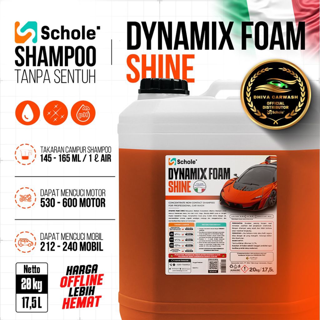 Schole Dynamix Foam Shine 20 L - Touchless Shampo