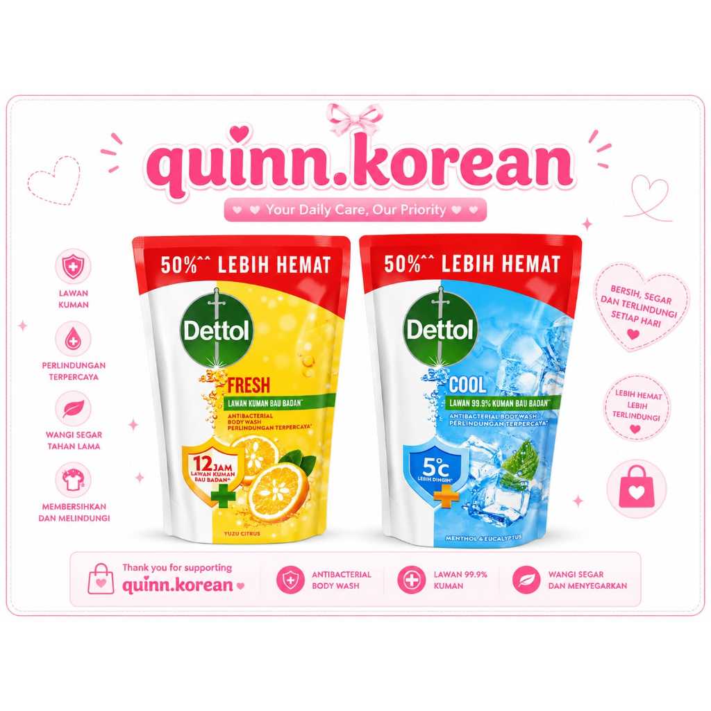 Dettol Body Wash 720ml / Sabun Mandi Cair Refill Pouch