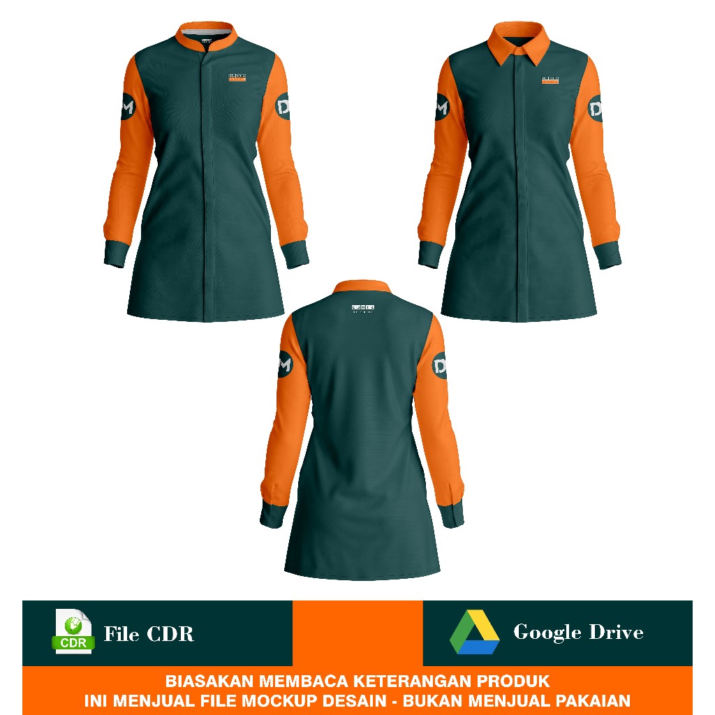 Mockup Kemeja Tunik - File Mockup CDR