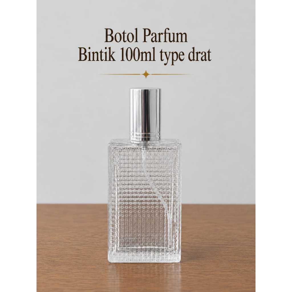 Botol kosong parfum bintik kaca 100ml/botol drat/