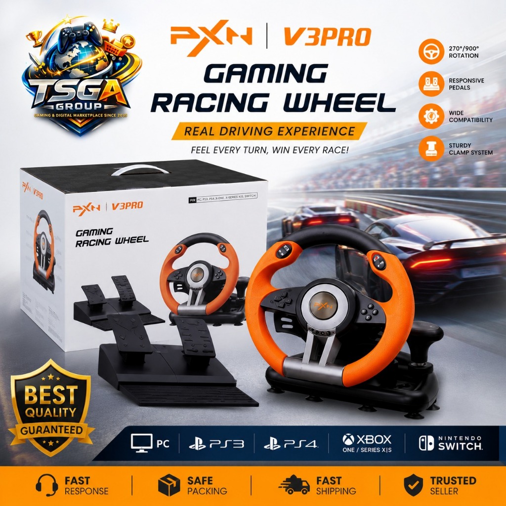 PXN V3 Pro Racing Simulator Stir Mobil For PS4 PS3 Nintendo switch Xbox one series / Steering Wheel 