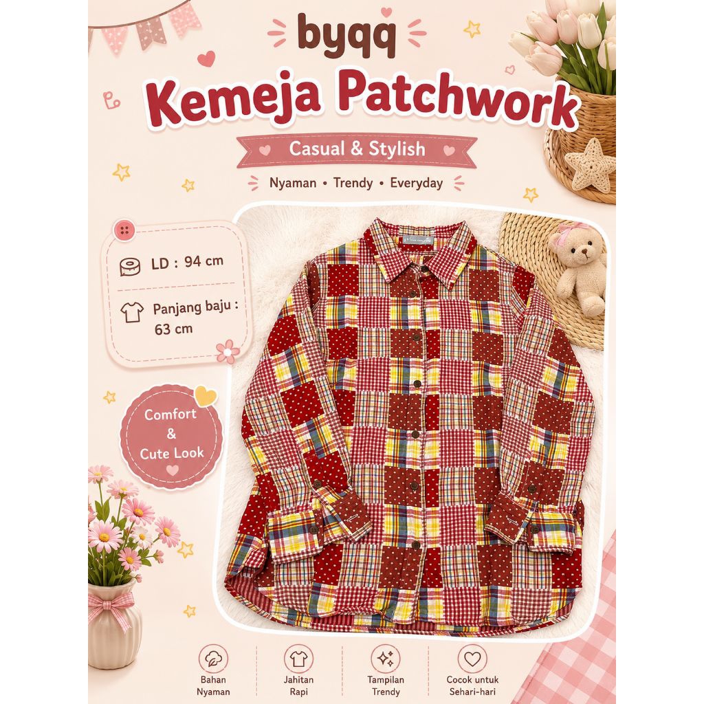 Kemeja Patchwork Preloved byqq
