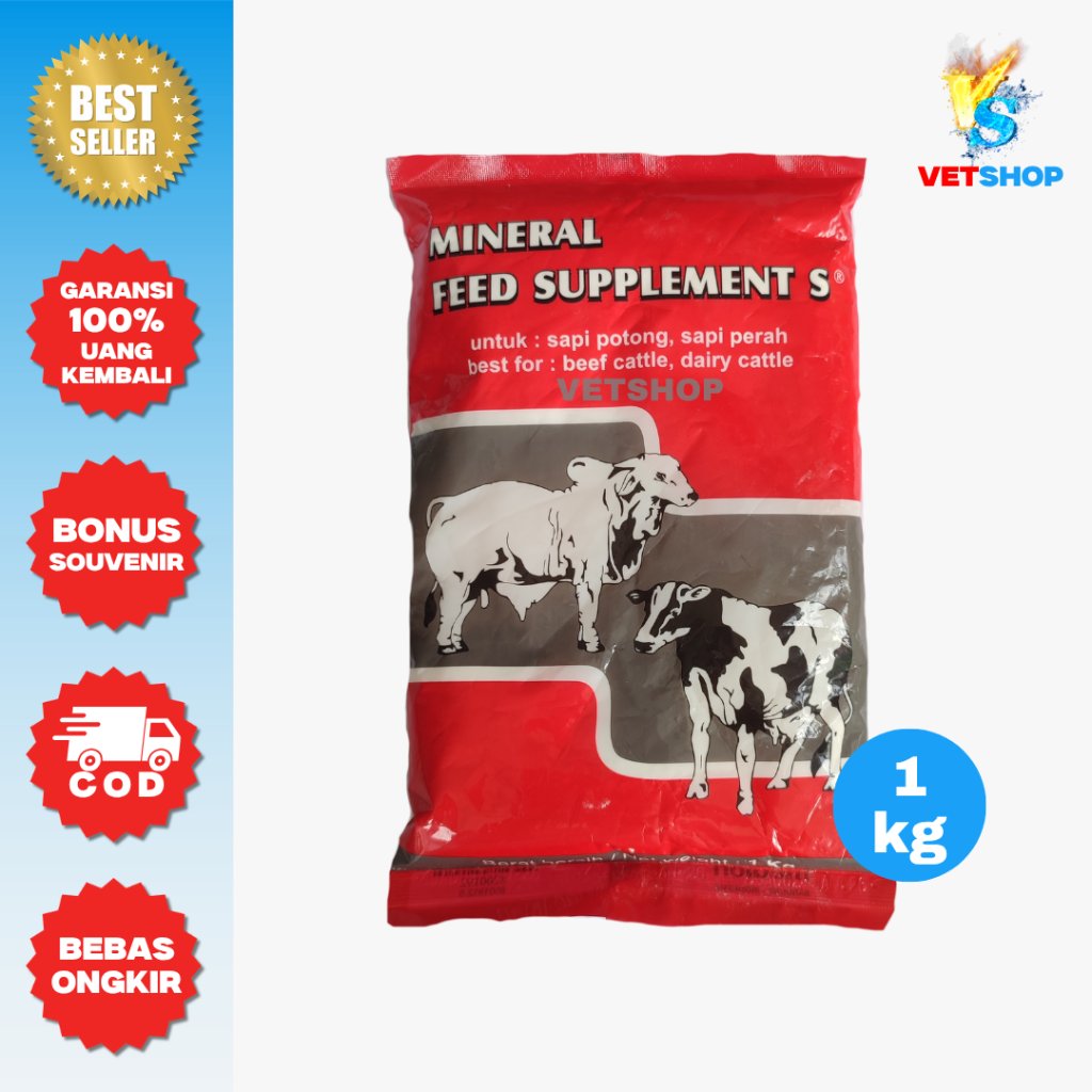 Mineral Feed Supplement S Medion 1 kg - Premix Vitamin Penggemuk Sapi Potong & Sapi Perah - VETSHOP