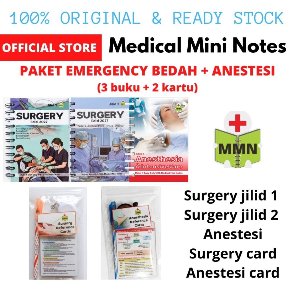 Medical Mini Notes  -Paket Emergency  (Bedah 1 +2+ Anestesi) | MMN Paket Emergency