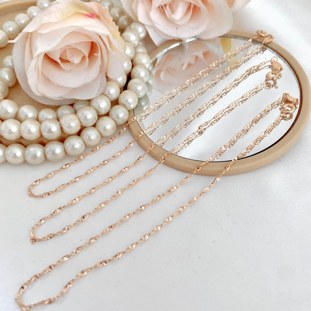 Gelang kaki emas 8k megan borsalino plintir simple