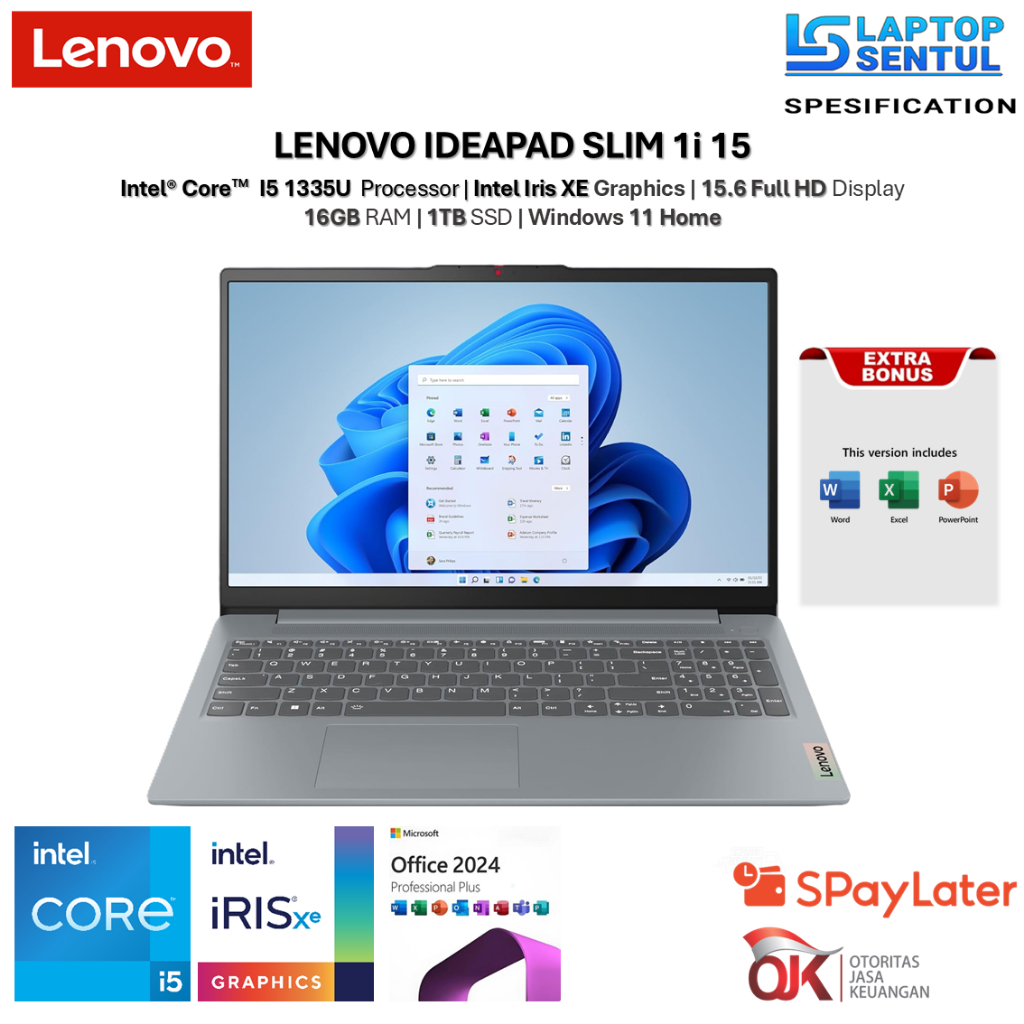 PROMO Laptop Lenovo ideapad Slim 1i Intel Core i5 1335U FHD 15.6 FHD Windows 11 Home