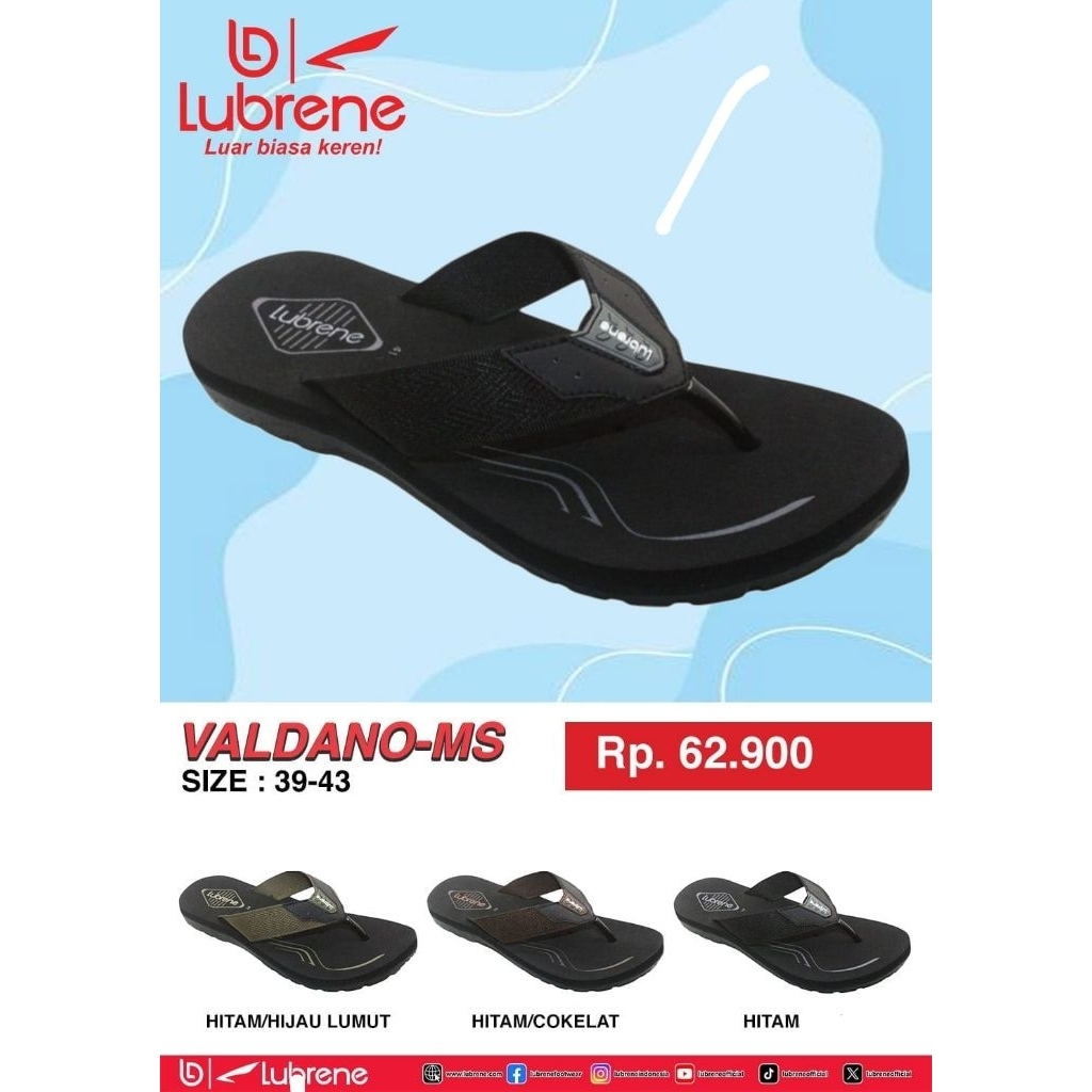 Sandal Lubrene original sandal jepit Lubrene terbaru sandal awet dan tahan lama