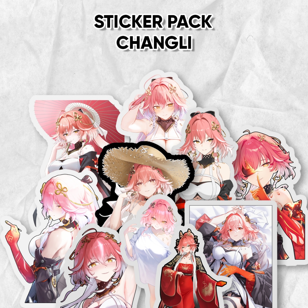 Stiker Pack Changli Game Wuthering Waves / Stiker pack Anime Waterproof