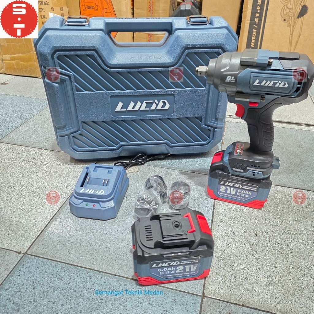 LH850 CORDLESS BOR BUKA RODA BRUSHLESS IMPACT WRENCH HEAVY DUTY 1500NM 1500 NM 1/2" 21V 6AH 6 AH 6.0