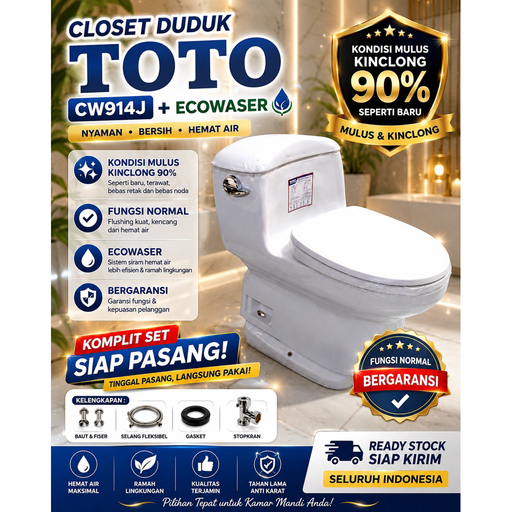 CLOSET DUDUK TOTO CW914J + ECOWASER