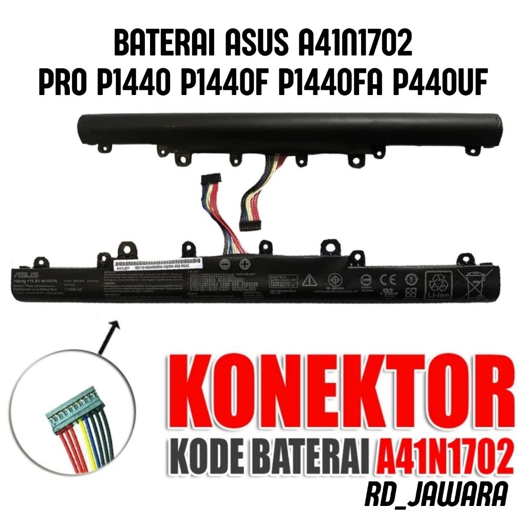 BATERAI ASUS PRO P1440 P1440F P1440FA P1440UA PX434 A41N1702 A41IJ5H
