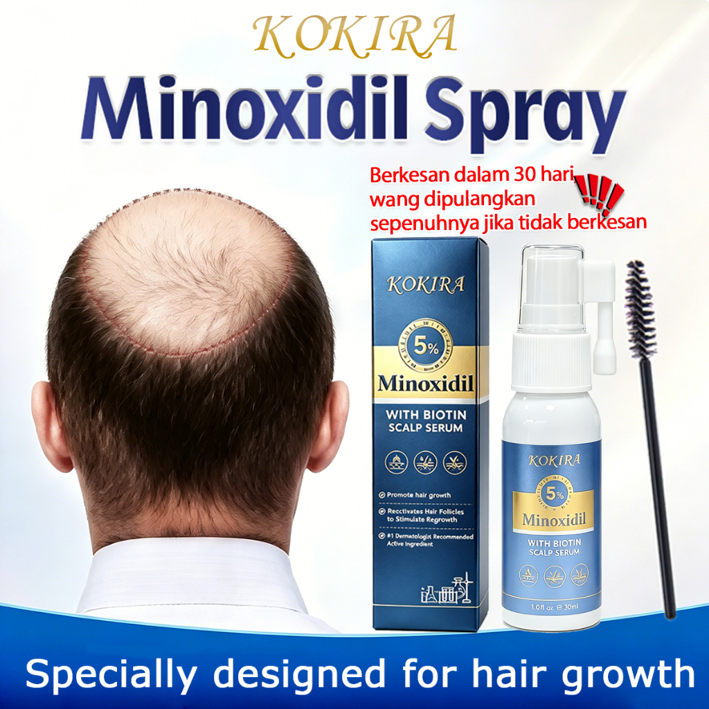 KOKIRA minoxidil 5% pria Penumbuh Rambut minoxidil 5% rambut minoxidil. 30ML