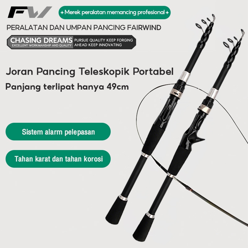 FW Casting Fishing Rod Spinning Joran Pancing 160-240cm Micro-jigging Rod Telescopic Fishing Rod Ala