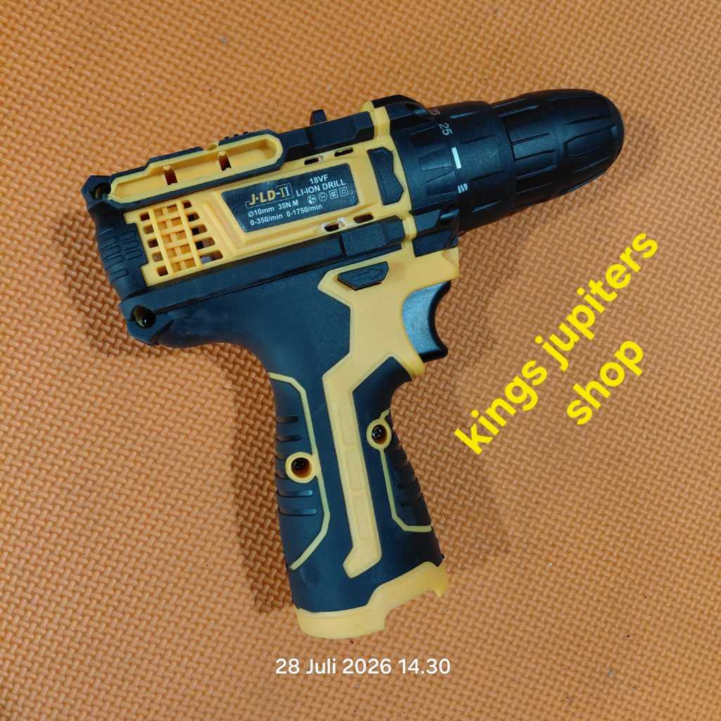 ( Ecer MESIN cas BATRE AJA ) Bor CORDLESS JLD 18VOLT penganti 12VOLT ( batrai bisa buat JLD HUJIA SU