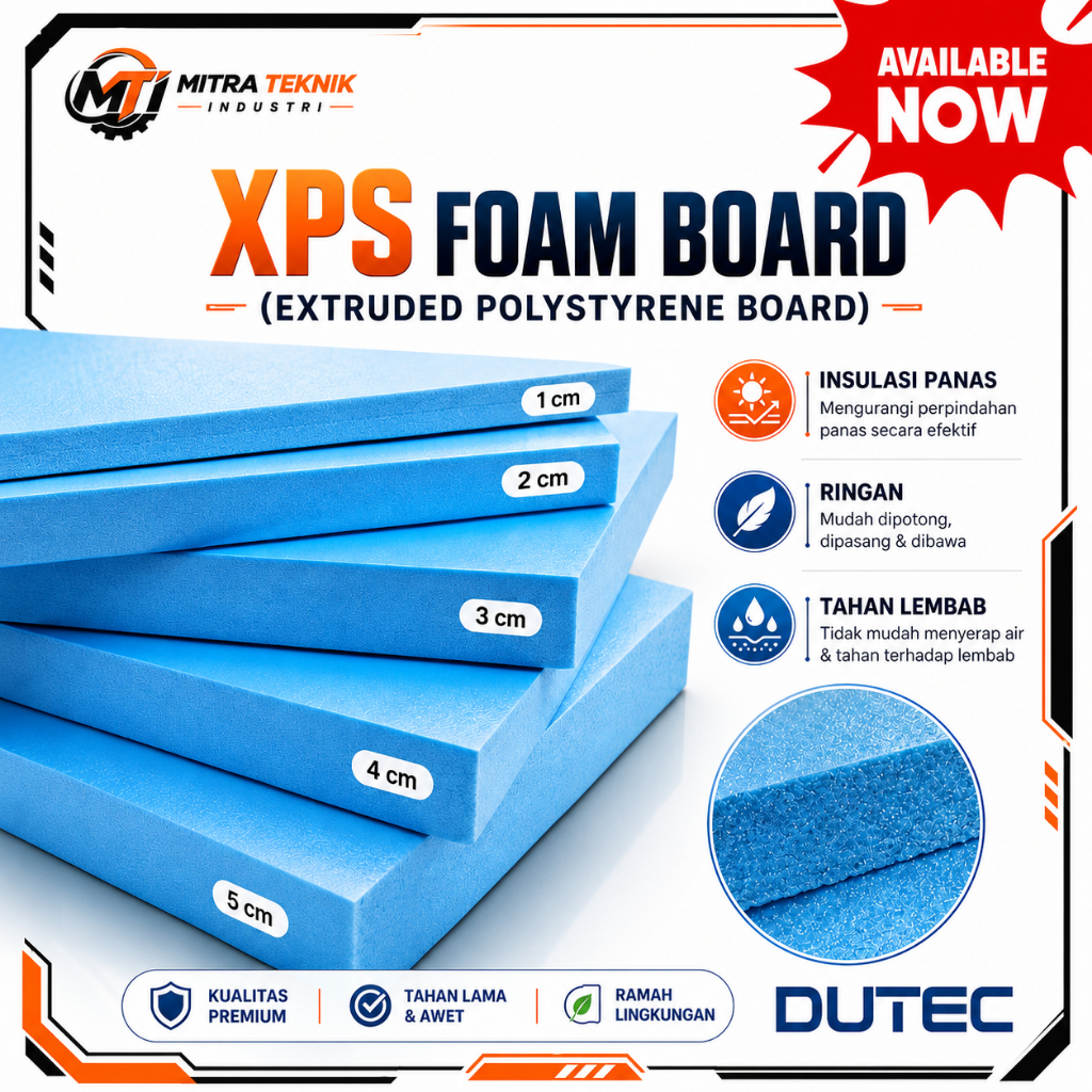 Dutec Waterproofing - XPS Foam Board/ Papan Foam Insulasi/ Kedap Suara/ Peredam Panas