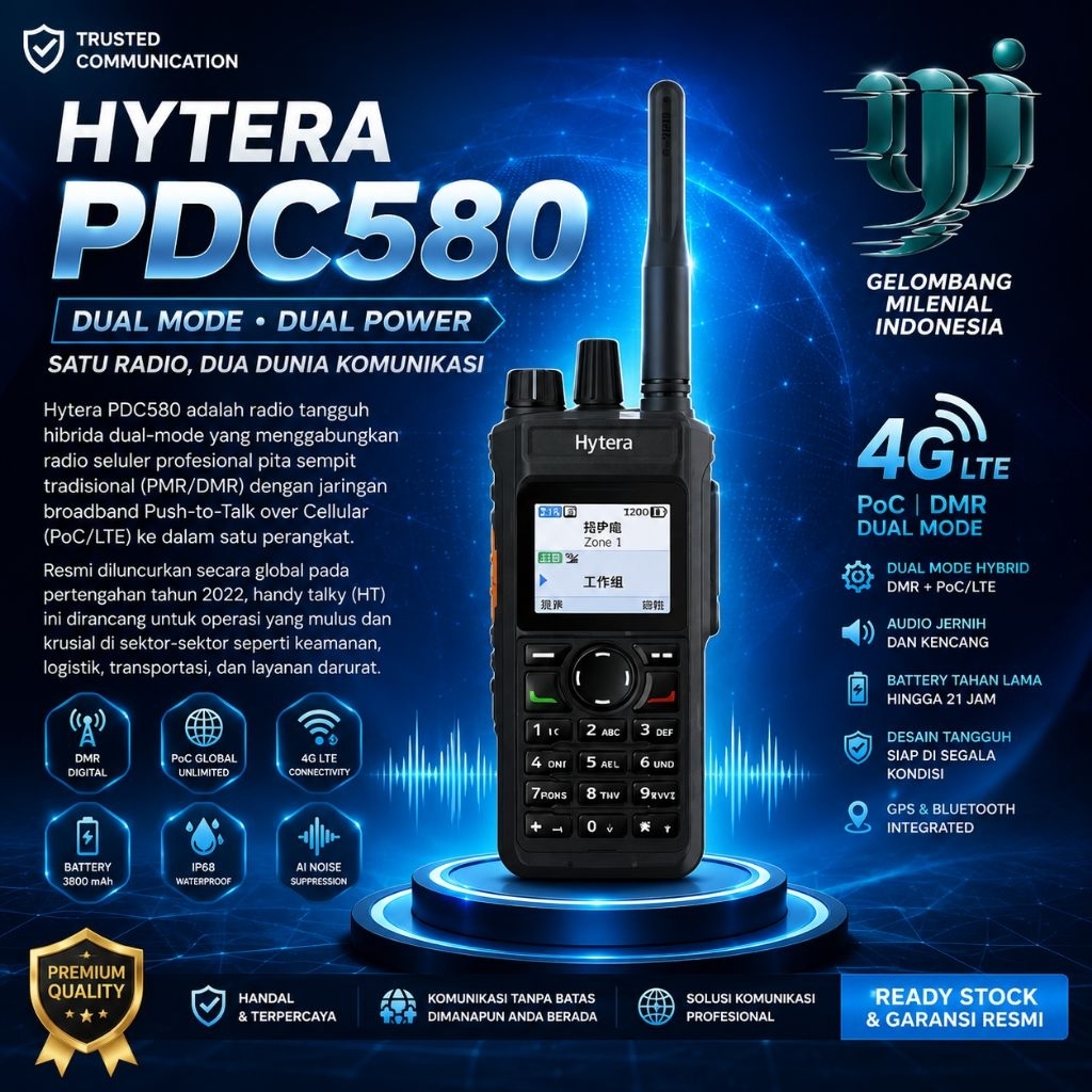 HT POC HYTERA PDC580 HYBRID LTE DMR