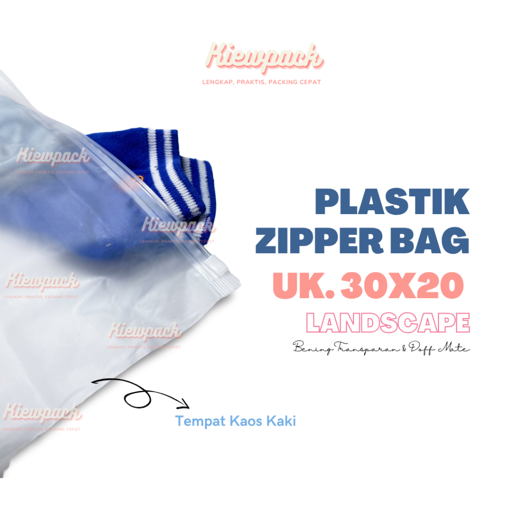 Ziplock Plastik - Plastik Klip - Klip - Plastik Packing - Plastik Ziplock Bening Dan Doff Landscape 