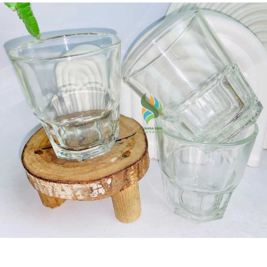Souvenir Gelas Minum 200ml Mug Wine Kaca Kristal Cangkir Infuser Water Kaca Bening Polos
