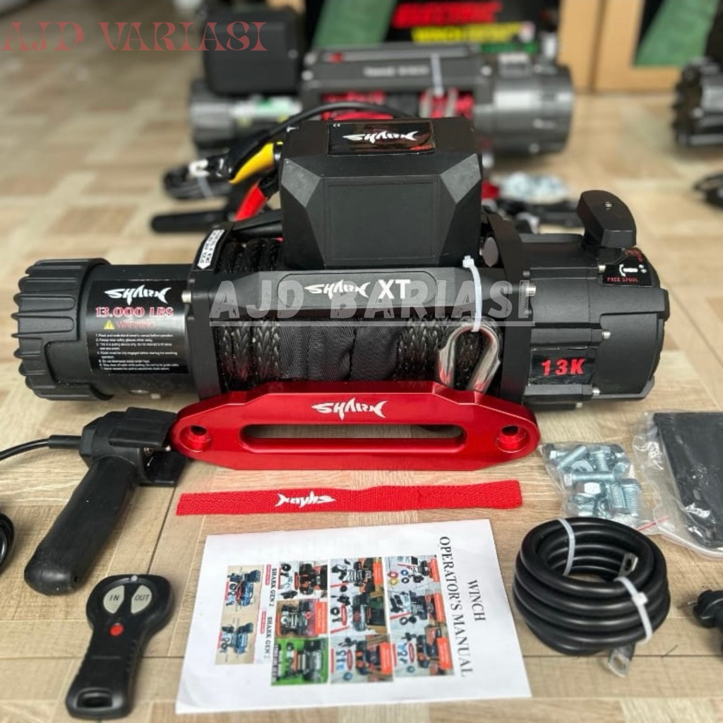 WINCH SHARK GEN 2 13000 LBS 6,5 TON 6,6 HP PLASMA WINCH SHARK PLASMA GEN 2 12V 24V TALI DEREK MOBIL 