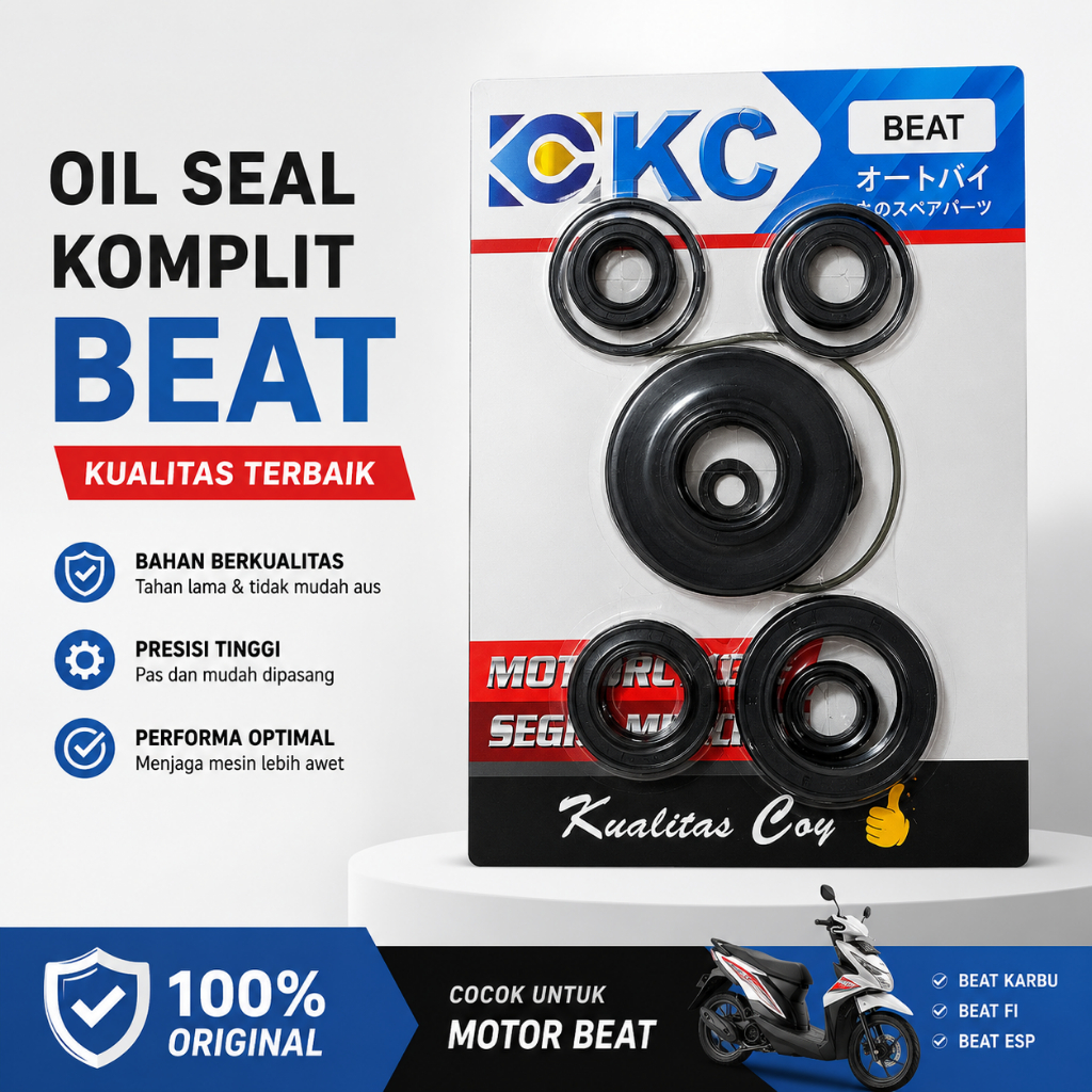 Oil Seal Komplit Honda Beat KC Original | Seal Mesin Beat Karbu 1 Set Lengkap