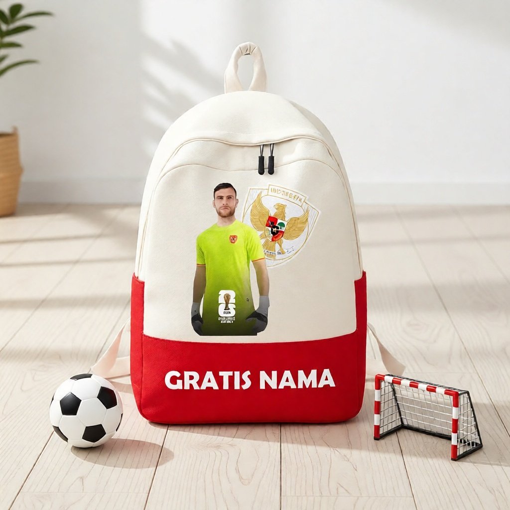 Tas Anak Sekolah SD Martin Paes Timnas Indonesia Free Nama