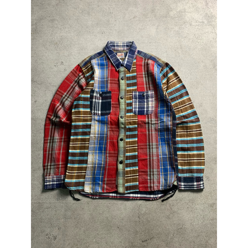 Houston Union Made Chainstitch Run-Off Heavy Flannel Shirt