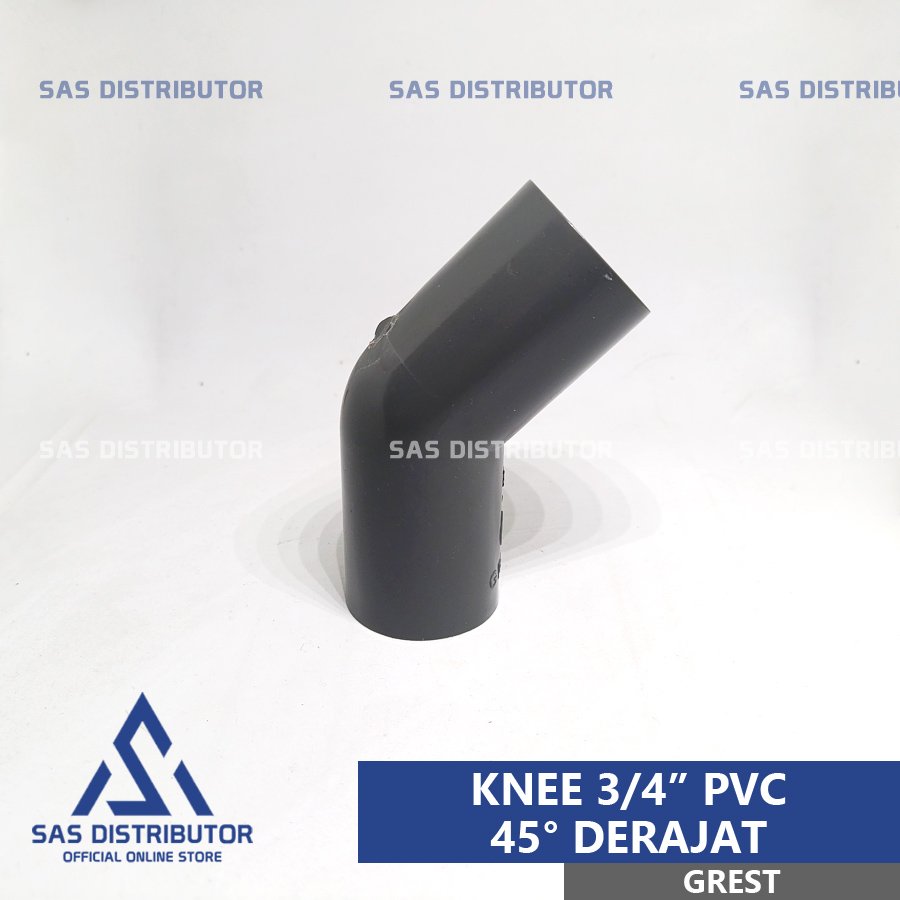 Knee 45° Derajat 3/4" inch / Keni 3/4 inch 45° derajat Grest / Elbow 3/4 45° PVC / L 3/4 45° Derajat