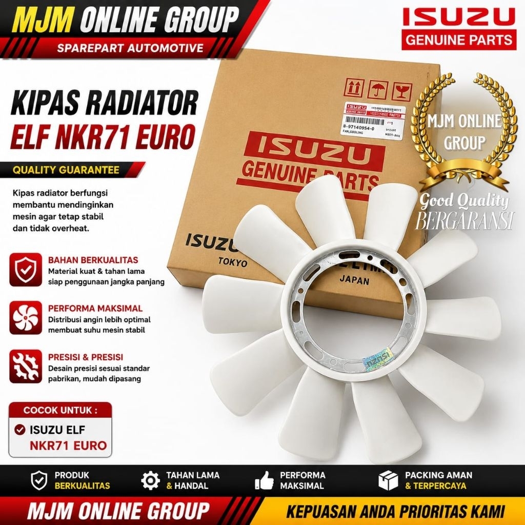Kipas Radiator Isuzu Elf Nkr71 Euro Berkualitas