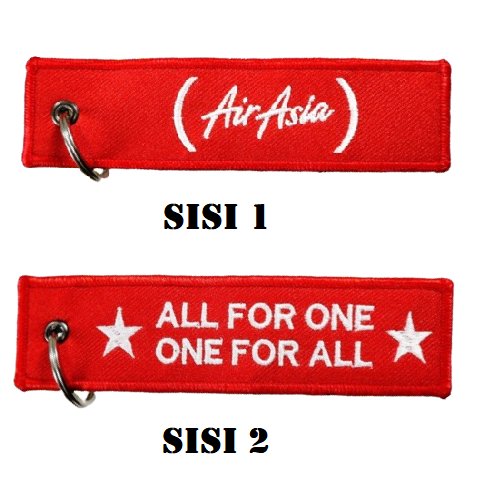 Gantungan Kunci Bordir Air Asia Tipe One