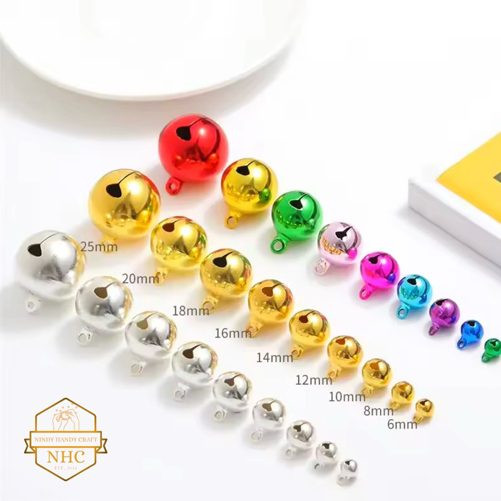 25-50 PCS Anek la Lonceng Warna Warni 8,10,12,14,16mm - Bell Lonceng Klintingan Kucing