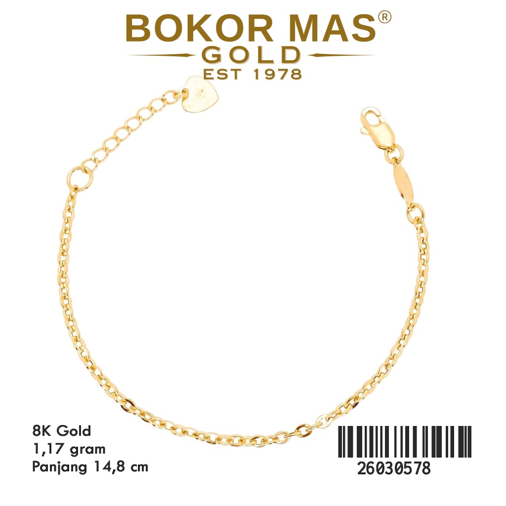 Gelang Rantai Anak Hollotifani Emas 375 8K 26030578 - BokorMas Gold