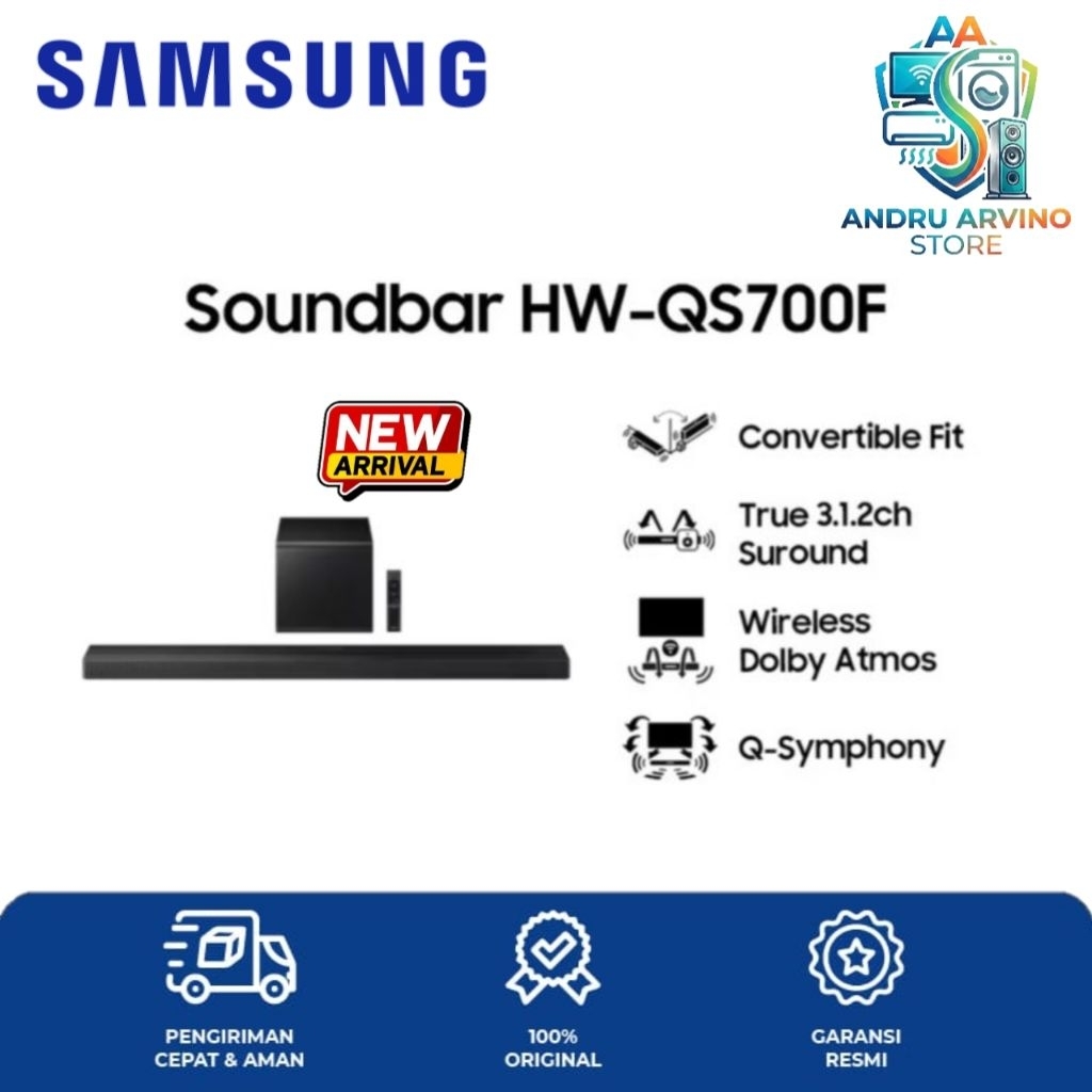 SAMSUNG HWQS700F SOUNDBAR HW-QS700F 3.1.2 CH with Dolby Atmos HW-QS700F Garansi resmi