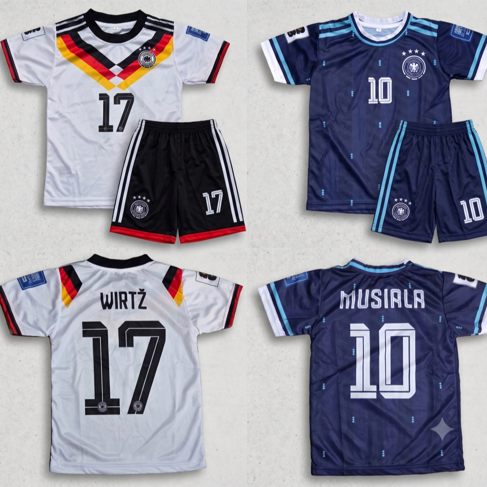COD SETELAN BAJU BOLA ANAK JERMAN TERBARU/SETELAN BAJU JERSEY REALMADRID HITAM/SETELAN BAJU BOLA REA