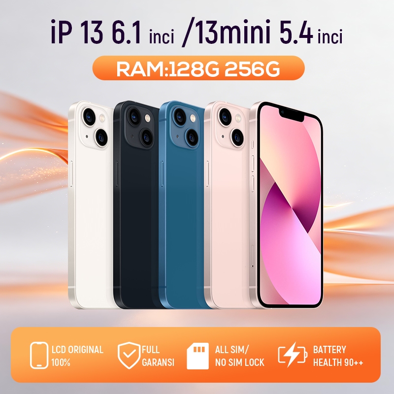 iPhone 13 / iPhone 13 Mini Second  100% Original 128GB 256GB Mulus iCloud Aman Sinyal Normal Ready S