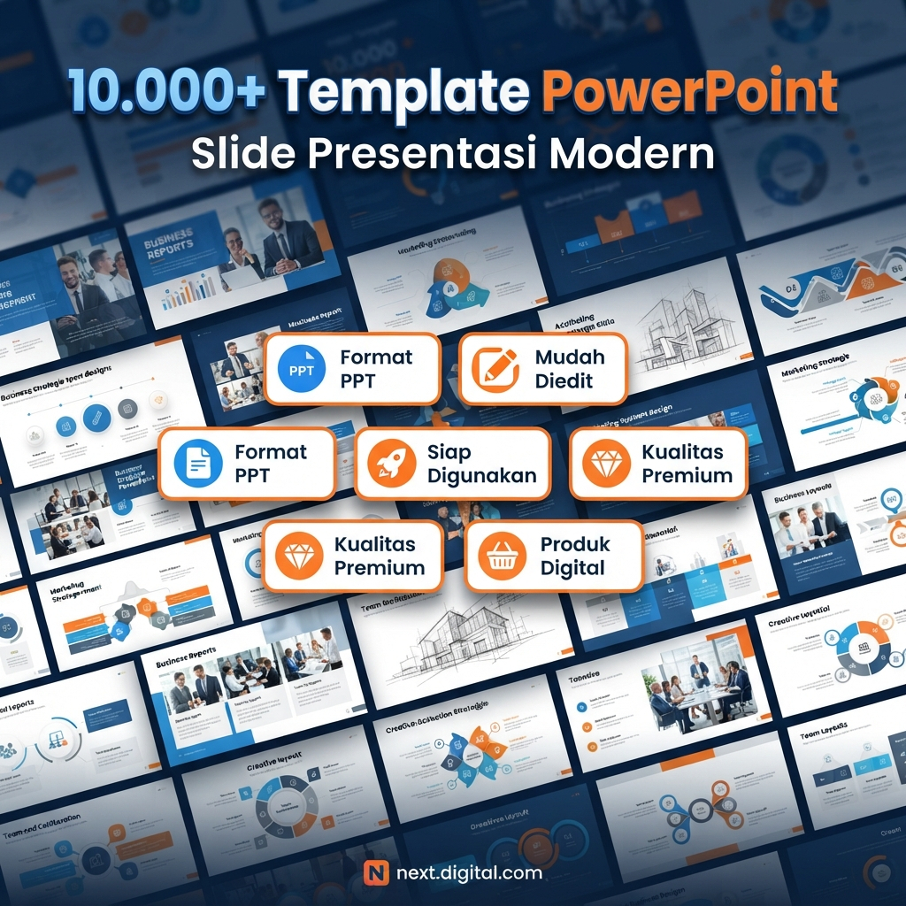 10.000+ Template PowerPoint Premium – Slide Presentasi Modern untuk Sekolah, Kuliah & Kerja
