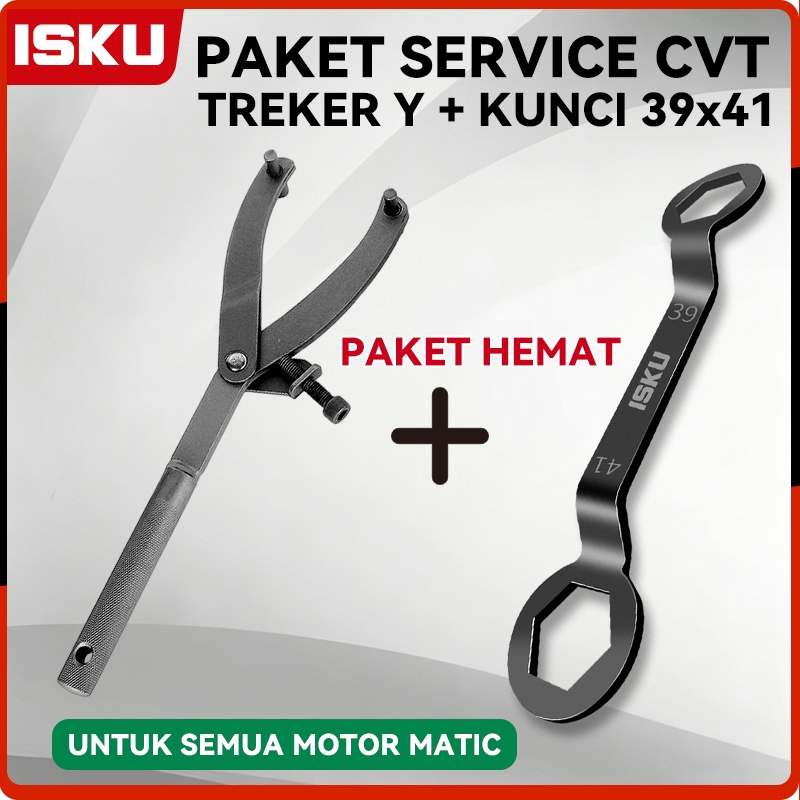 ISKU Set Paket Kit Treker Y CVT Magnet Motor Matic Universal Alat Penahan Holder Plat Pulley Puli Ka