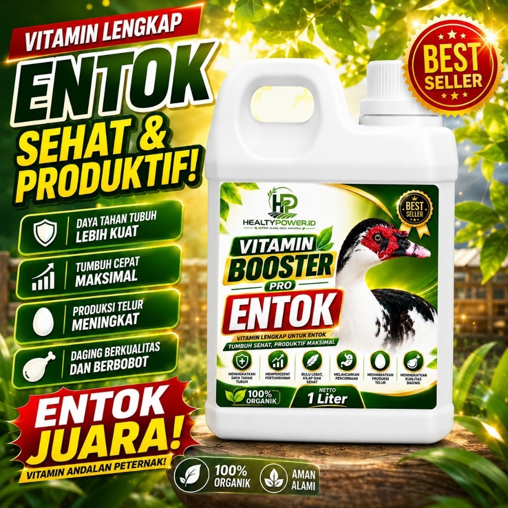 Booster Entok Super Jumbo Premium 1 Liter Vitamin Suplemen Cair Penggemuk Penambah Stamina Entok