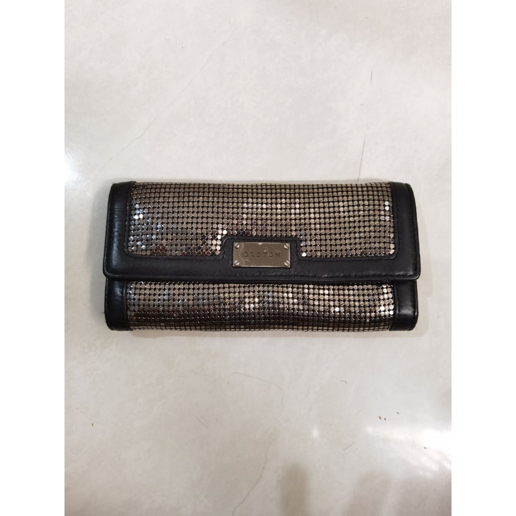 Oroton Heritage Slim Clutch Metalic Original Donpet Oroton