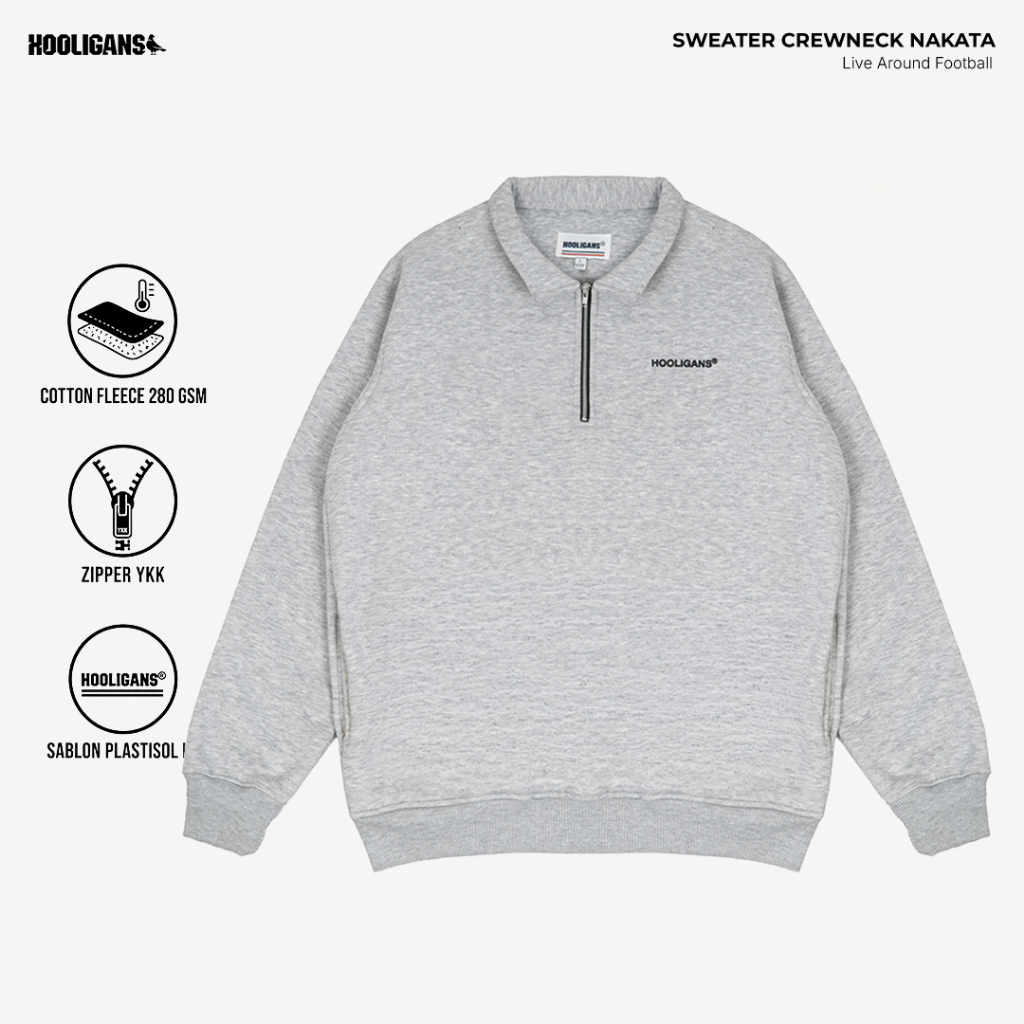 Hooligans Sweater Crewneck Bold Nakata Misty