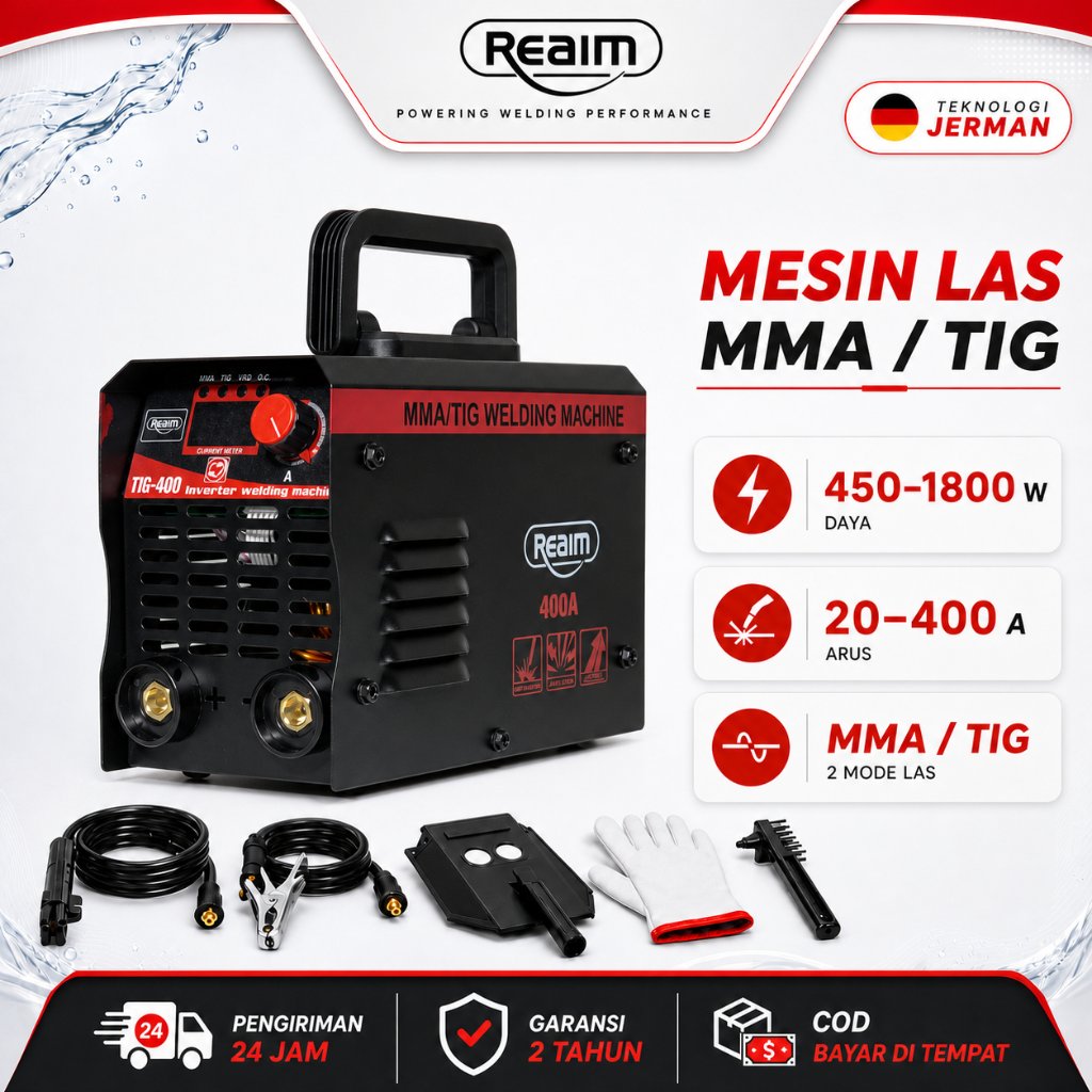 Reaim Mesin Las MMA-TIG Inverter 400A 450 - 1800watt Mesin las listrik Mesin trafo las IGBT