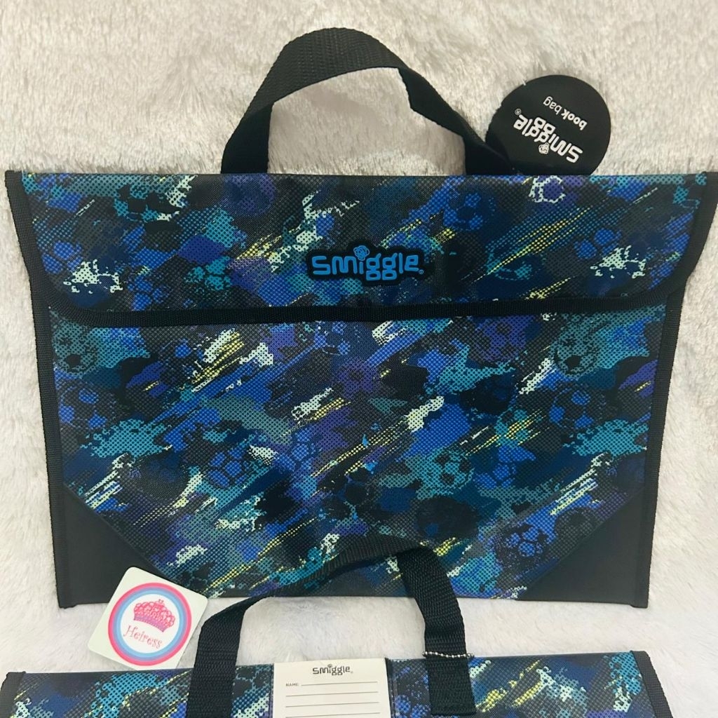book bag tas les buku anak smiggle tas jinjing bola biru blue