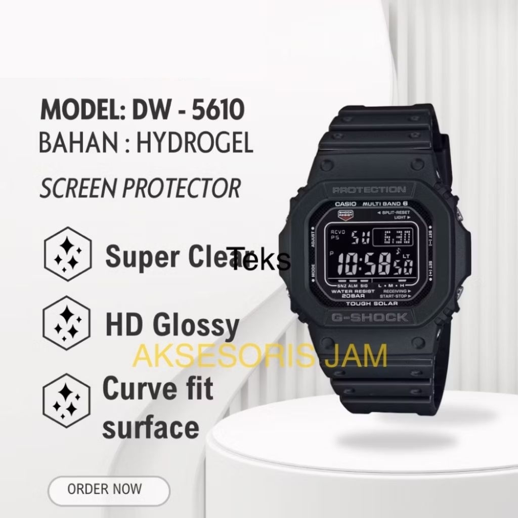 ANTIGORES HYDROGEL JAM TANGAN DW-5610 DW 5610 DW5610 SCREEN PROTECTOR / PELINDUNG KACA / PELINDUNG L