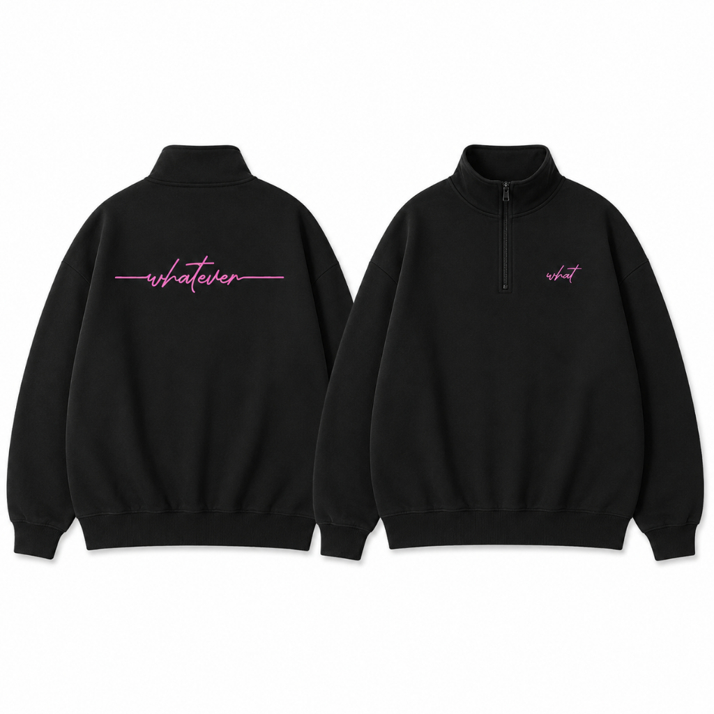 Sweater Half Zip Fleece Premium Sweater Half Zip Wanita