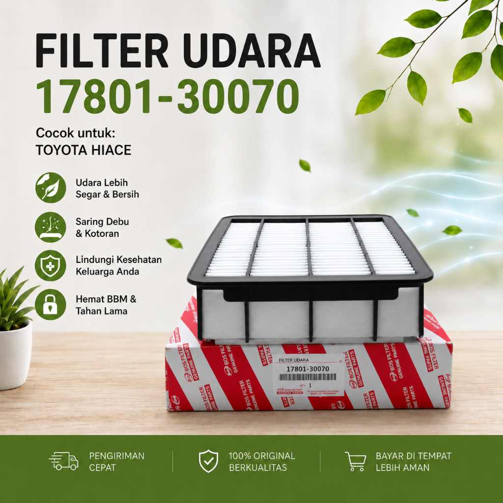 FILTER UDARA TOYOTA HIACE 17801-30070 // F 30070