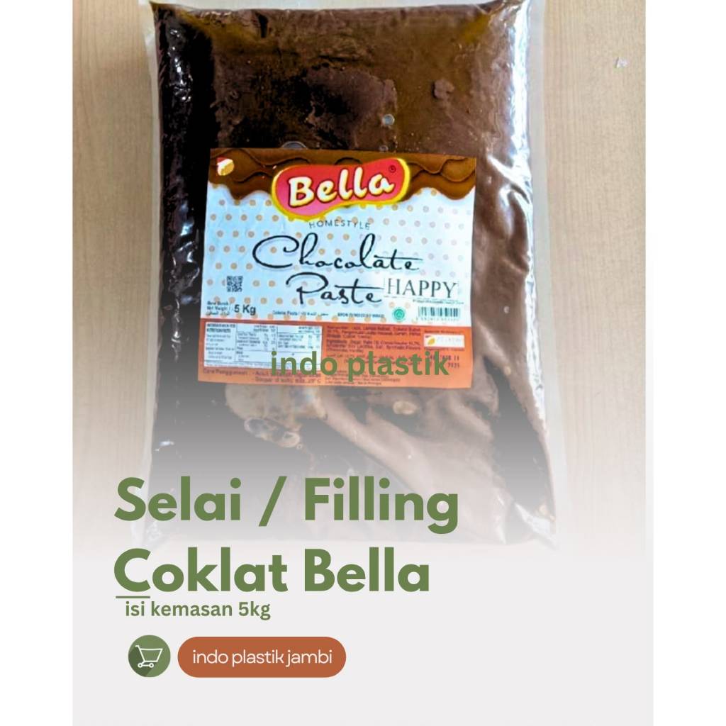 SELAI FILLING COKLAT BELLA 5KG / ISIAN ROTI COKLAT BELA