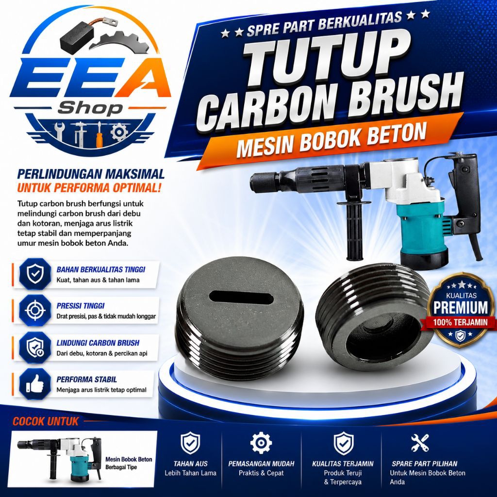 TUTUP CARBON BRUSH EDON ED6-1780 TUTUP ARANG UNTUK JACK HAMMER EDON ED6-1780
