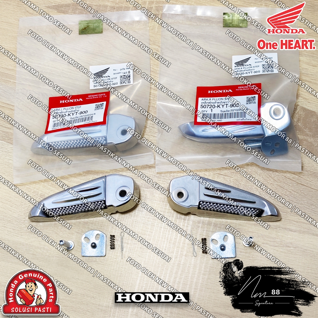 Footstep CHROME Step Belakang Alumunium Scoopy Karbu Lama KYT BeAT Deluxe Street LED K1A Thailand 50