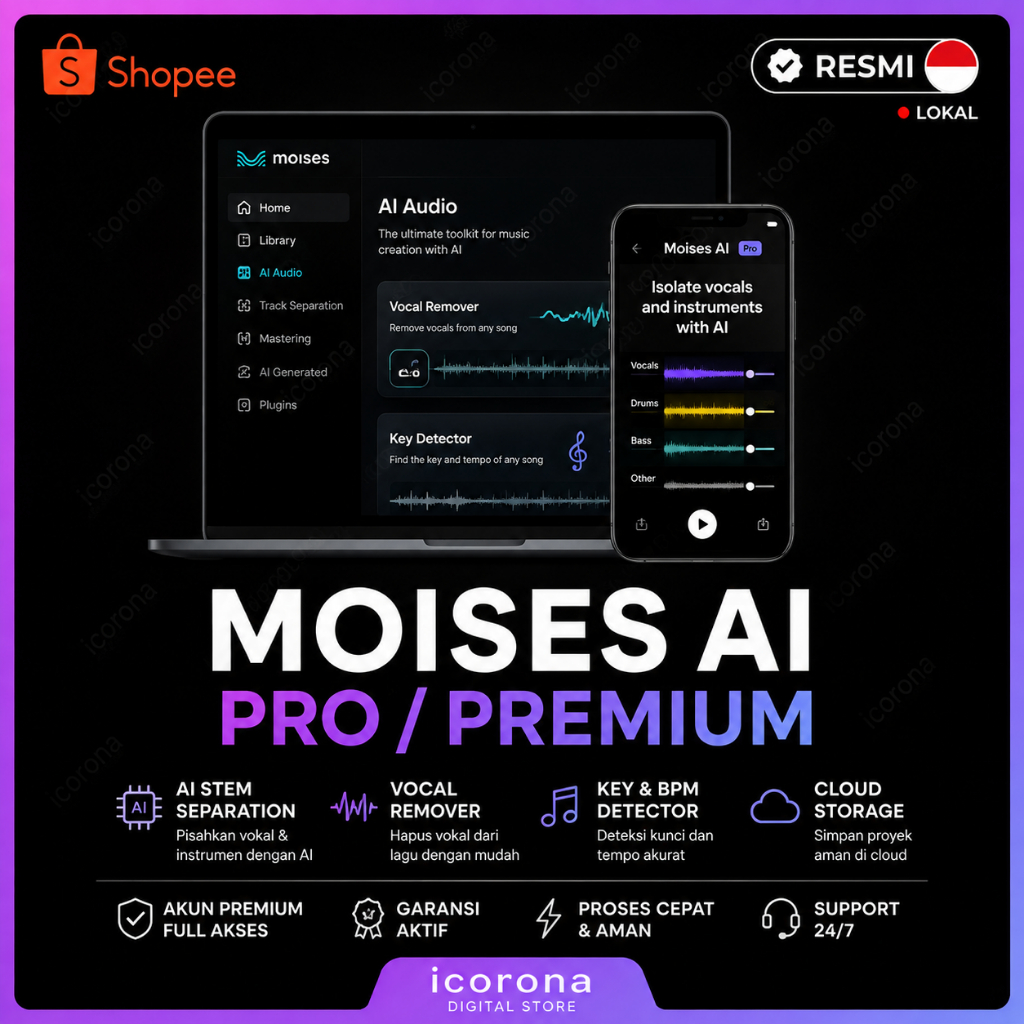 MOISES PRO AND PREMIUM COCOK UNTUK MUSISI DAN COMPOSER
