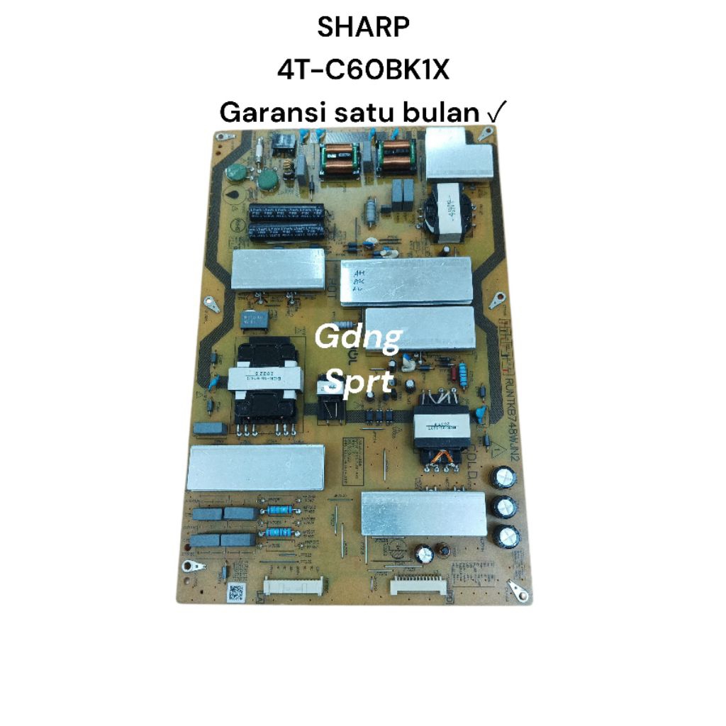Psu Sharp 4T-C60BK1X 60BK1X power supply mesin tv regulator tv led