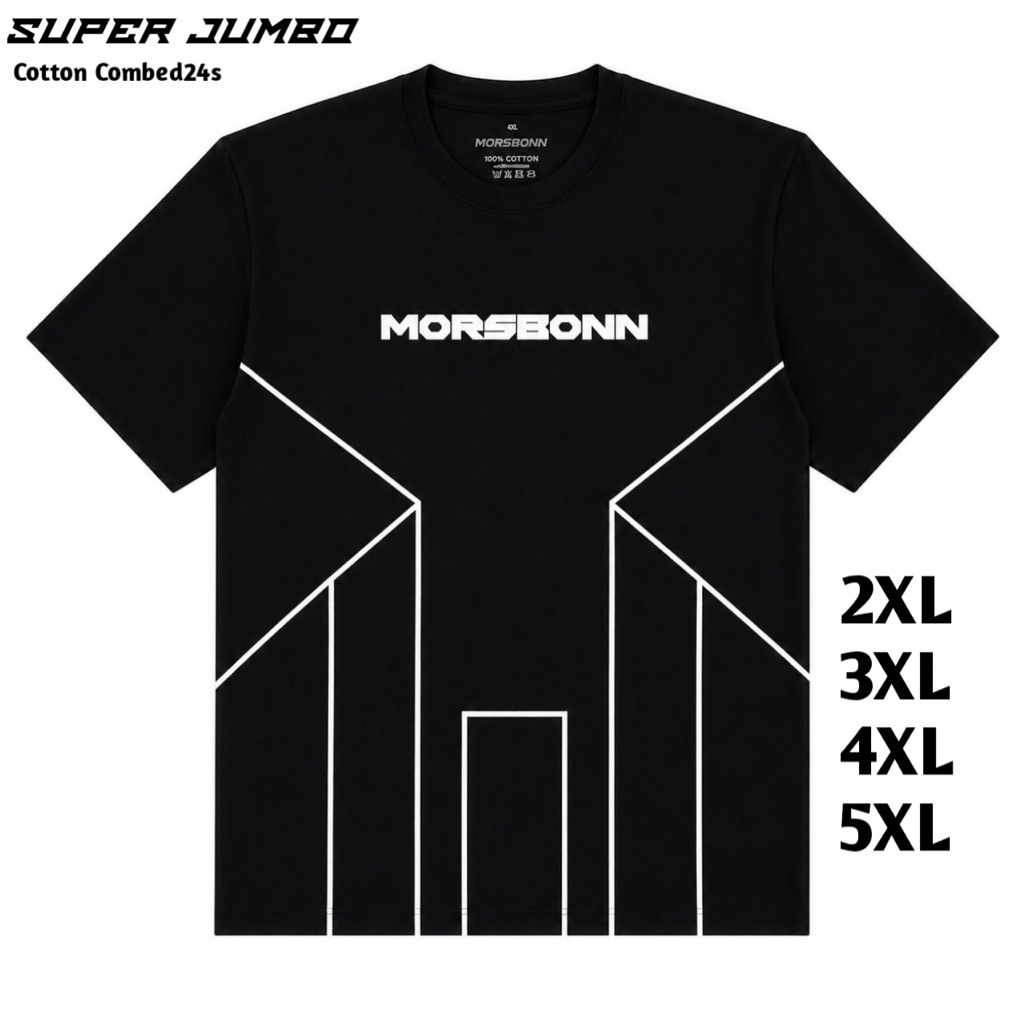 Morsbonn Tshirt Kaos jumbo stripe white